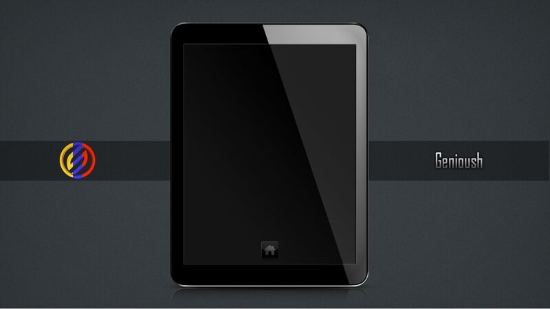 Genioush tablet home screen