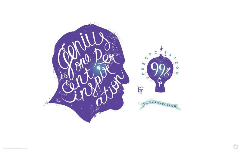 Genius quote art