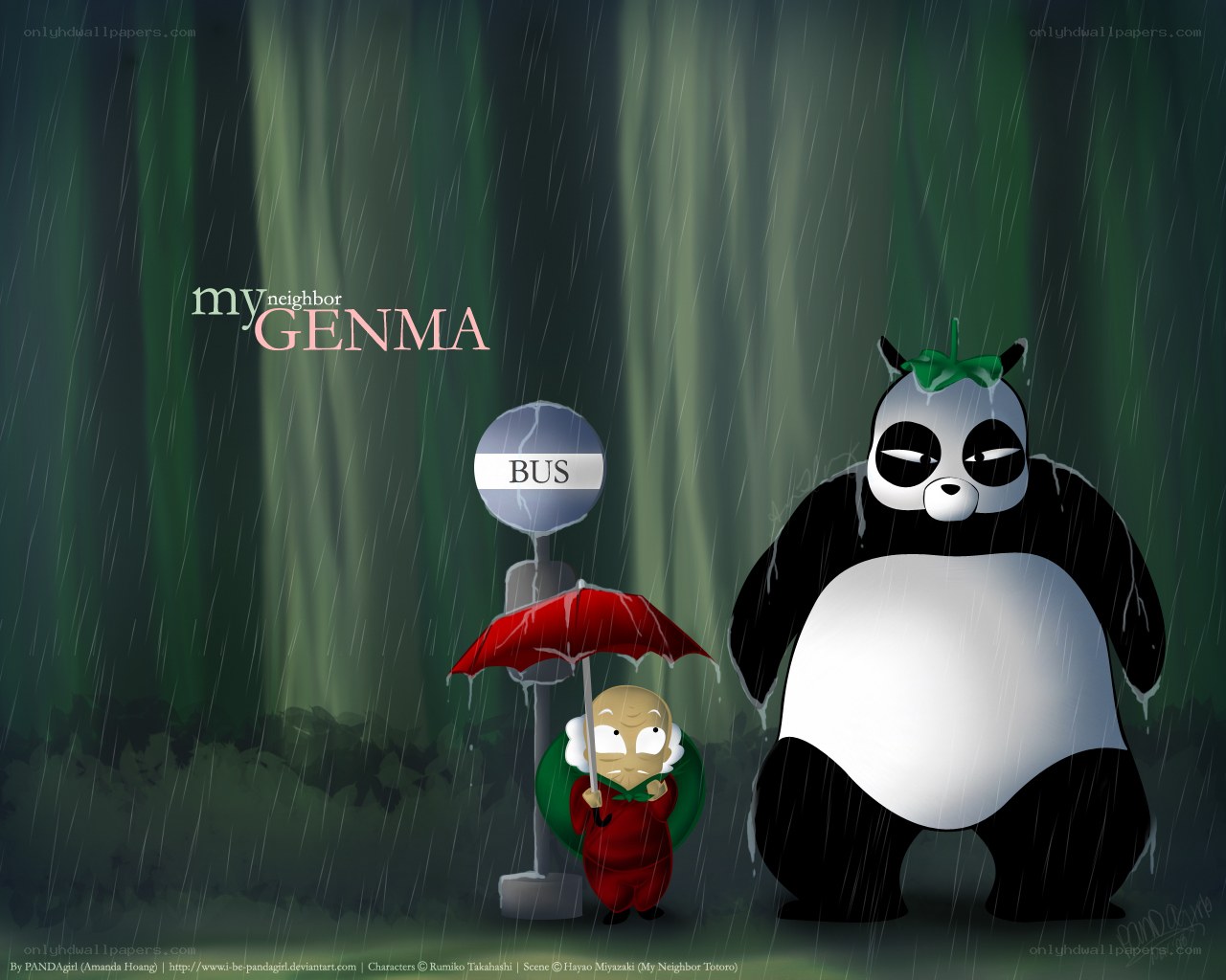 Genma and the bus stop