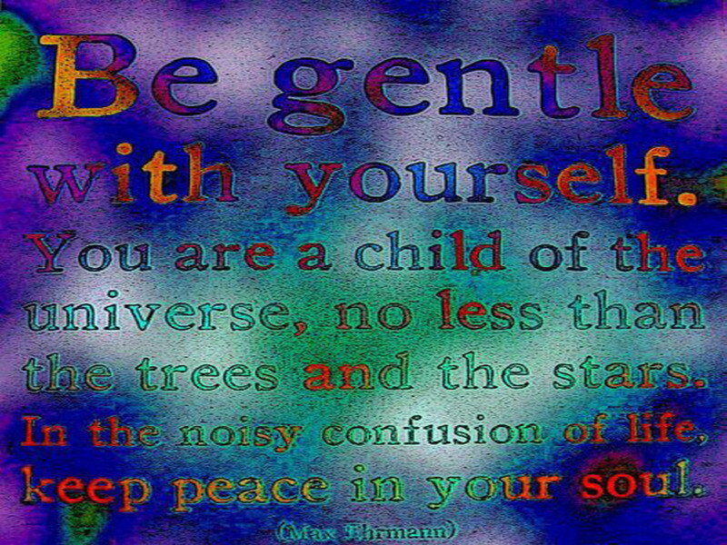 gentle self-quote