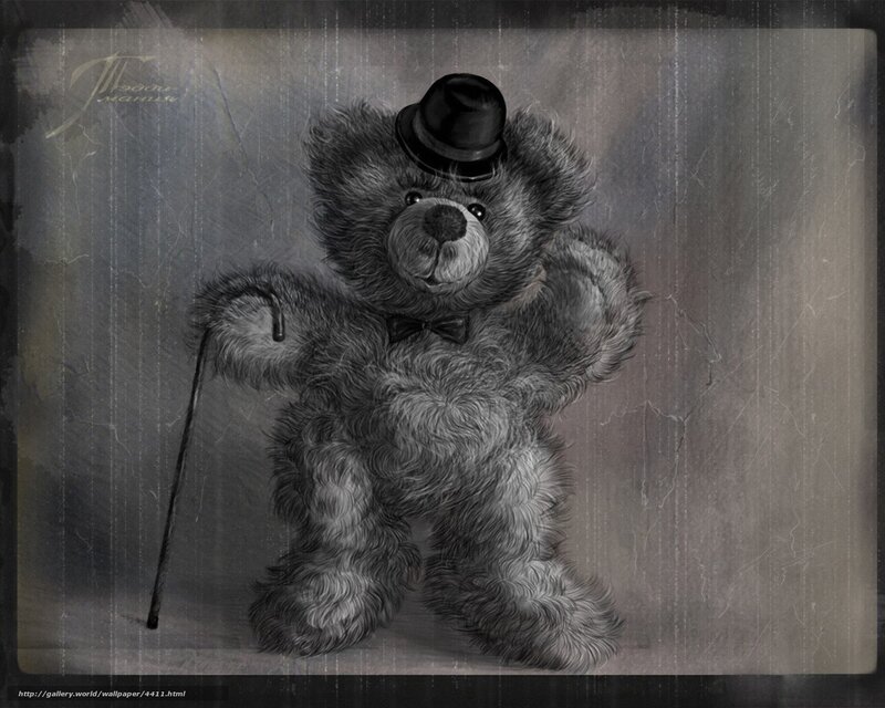 gentle teddy bear portrait