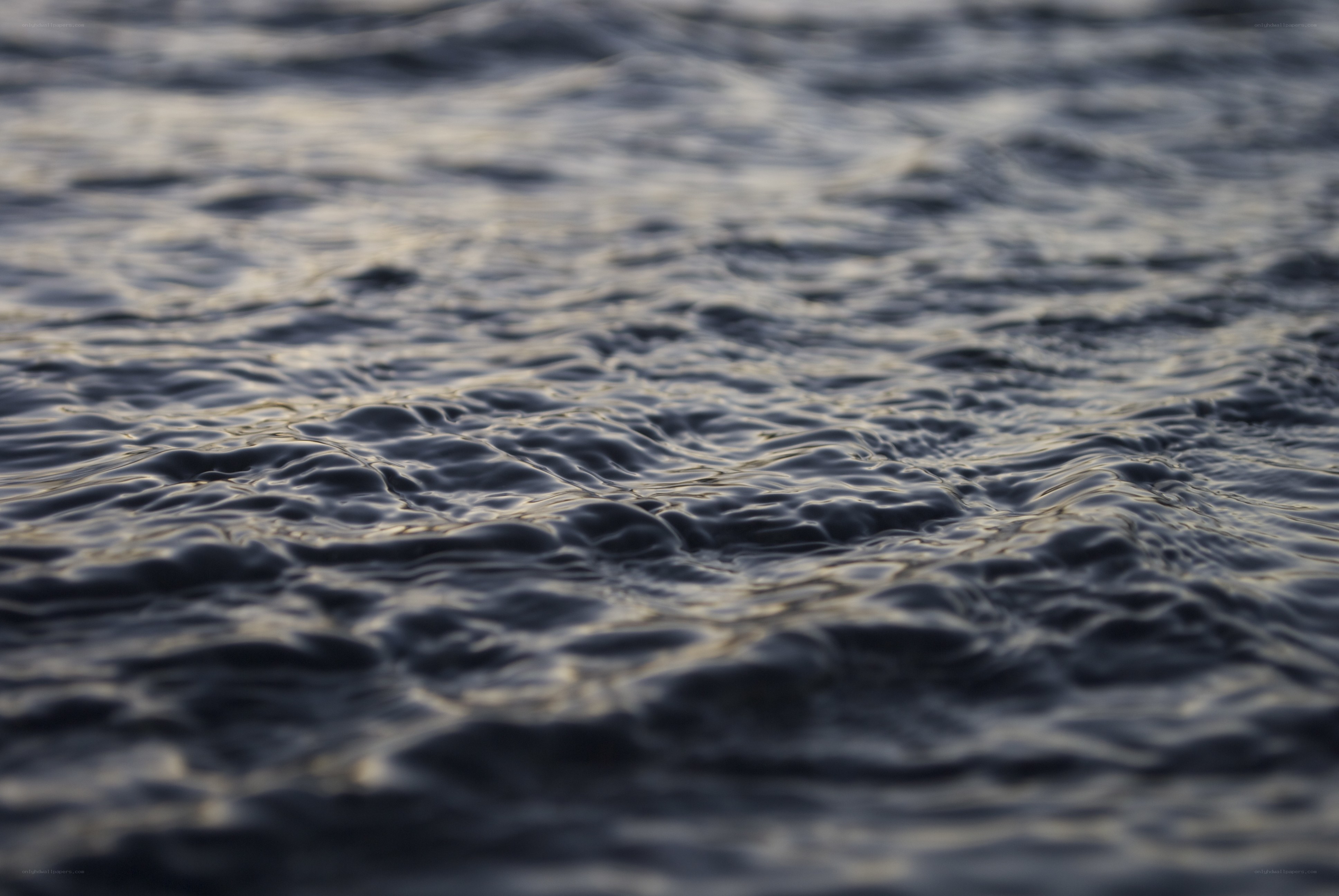 gentle water ripples at dusk
