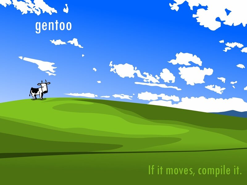 gentoo cow wallpaper