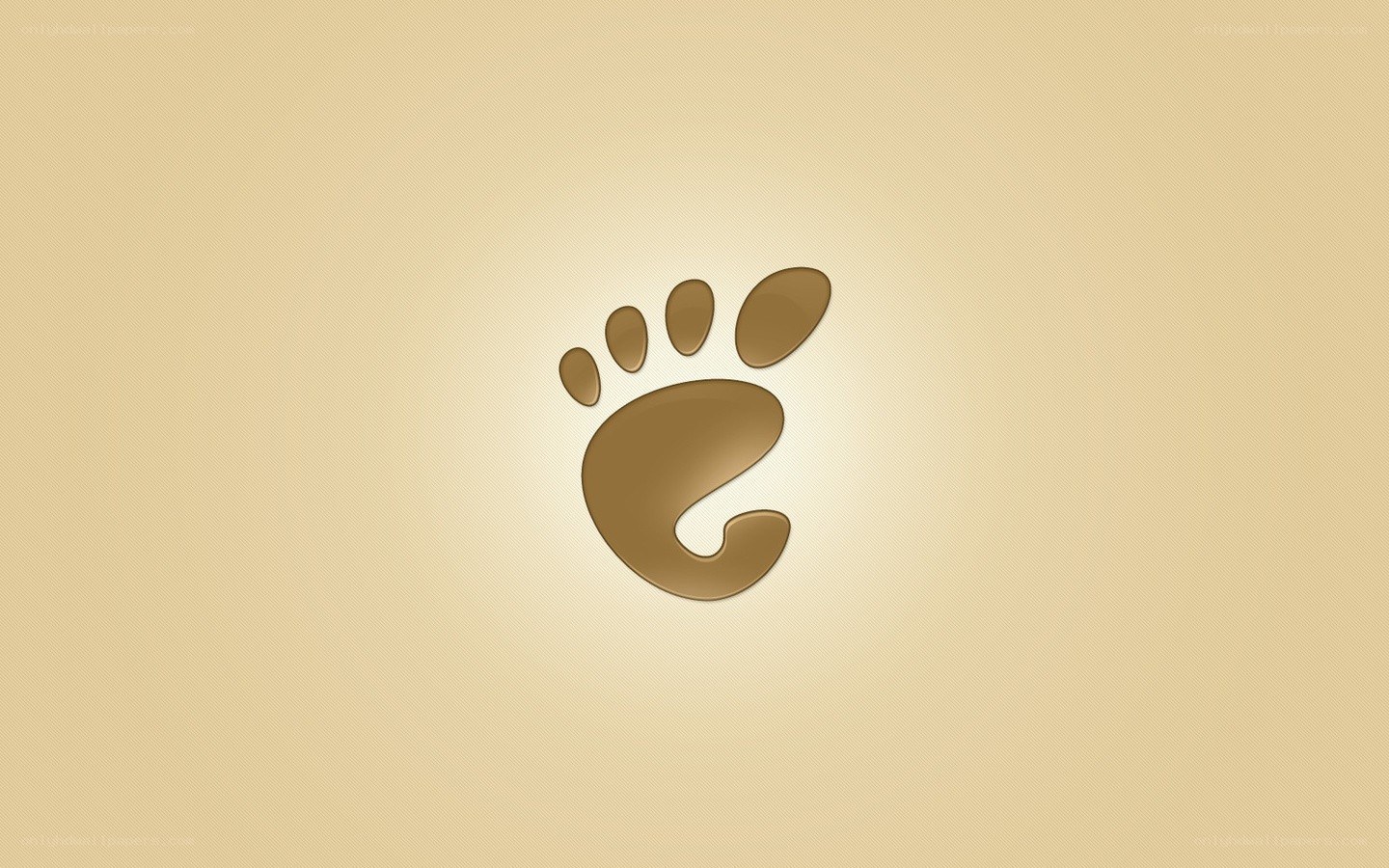 Gentoo Linux logo on beige
