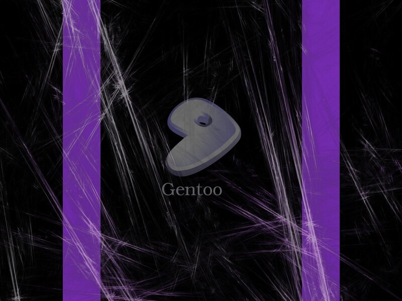 Gentoo logo on abstract background