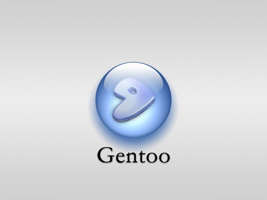 Gentoo logo on gray background