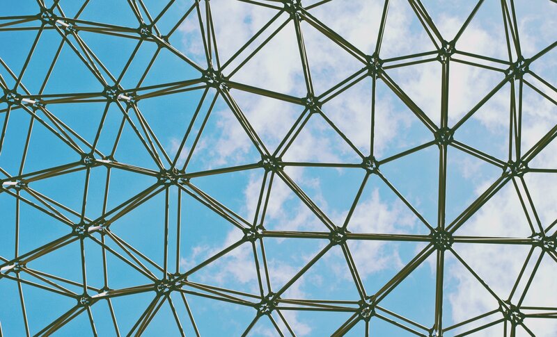 Geodesic Dome Structure — Blue