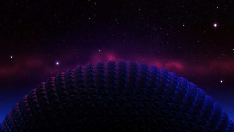 Geodesic Dome Structure — Purple