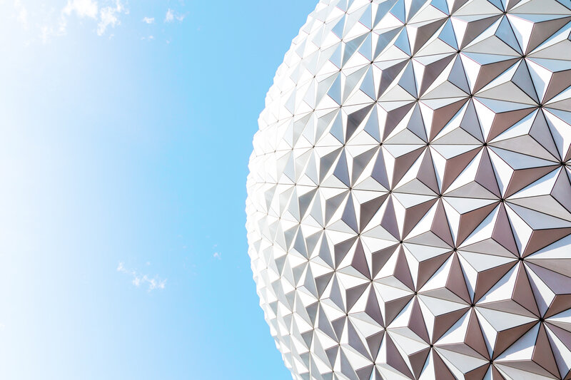 geodesic sphere under blue sky