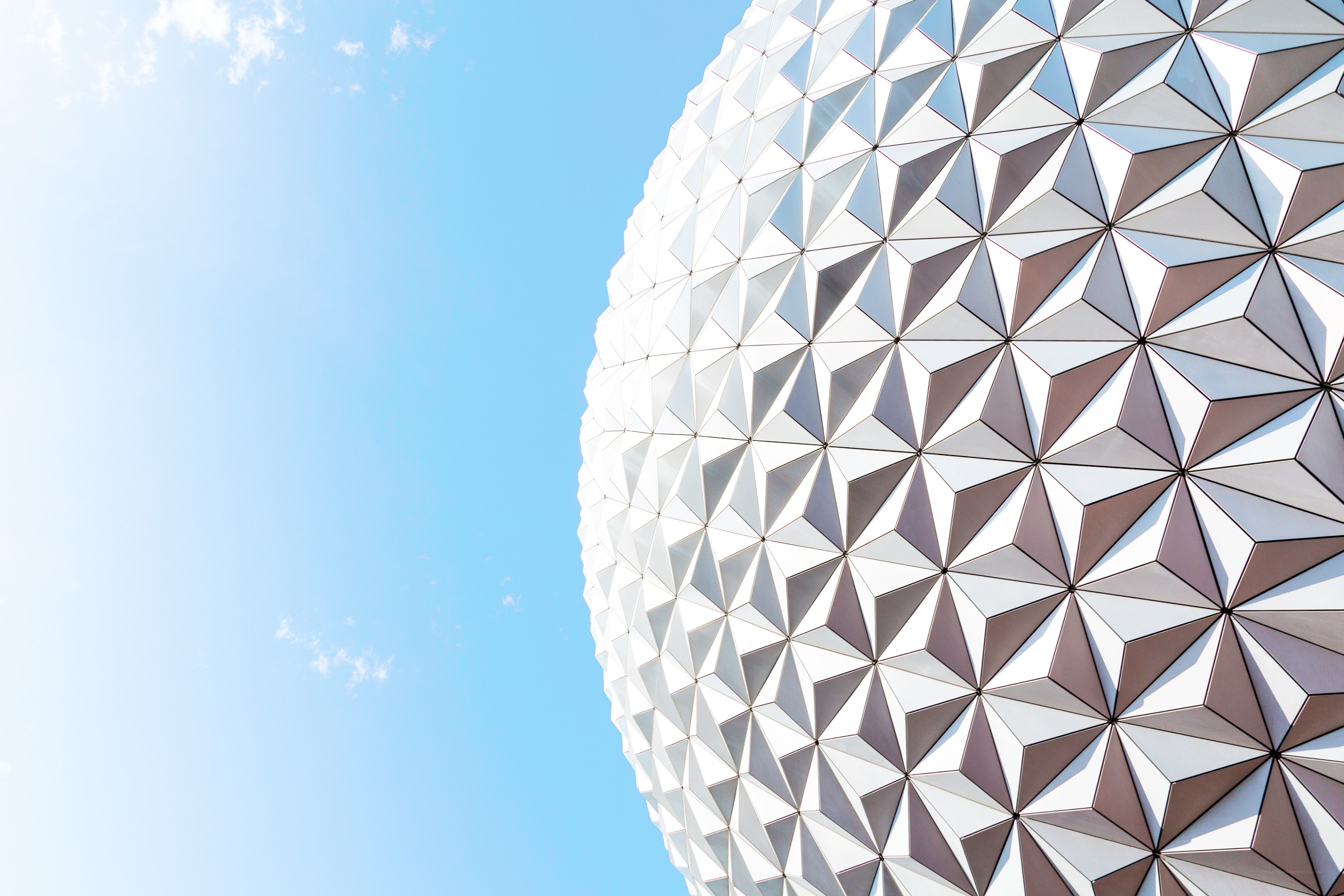 geodesic sphere under blue sky