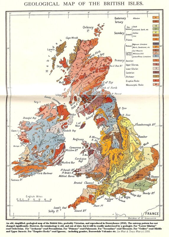 Geological map of the British Isles