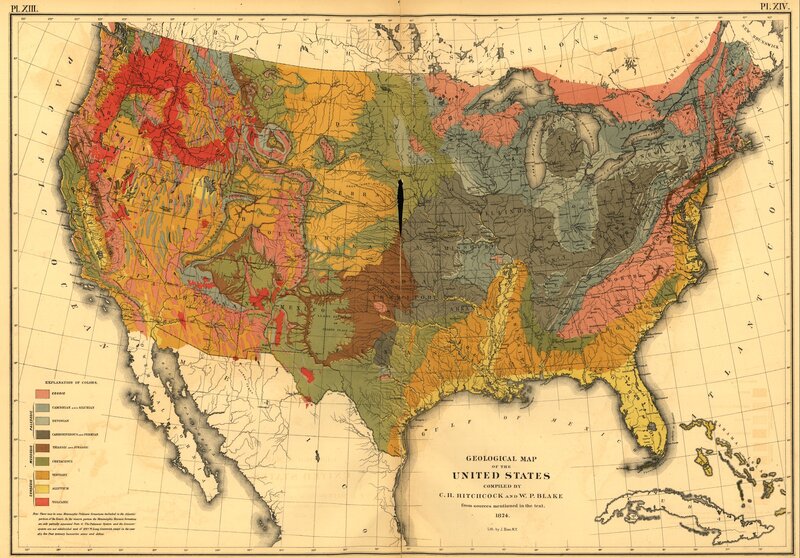 Geological map of the United States