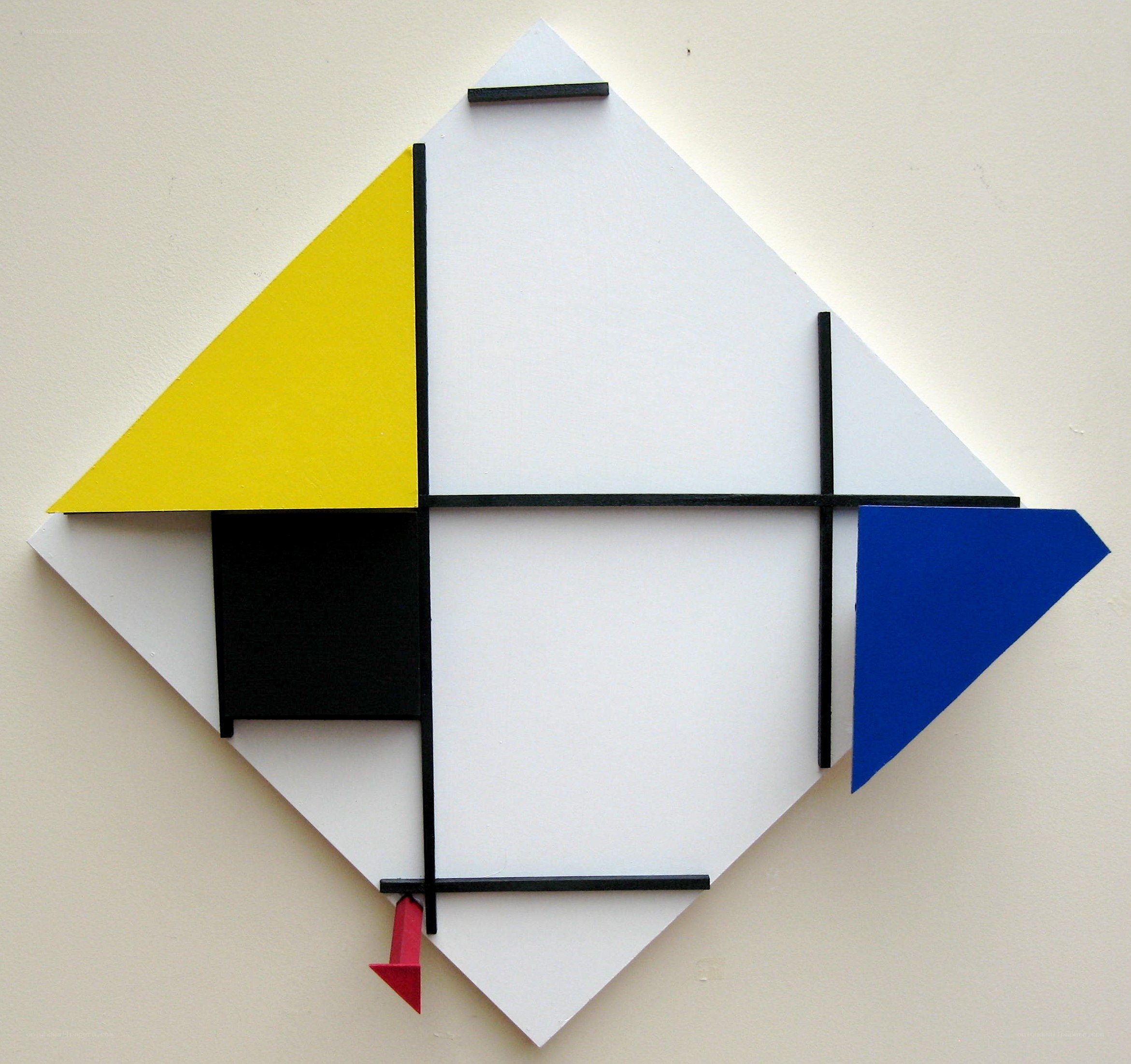 Geometric abstract art sculpture