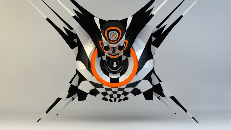 geometric abstract creature design