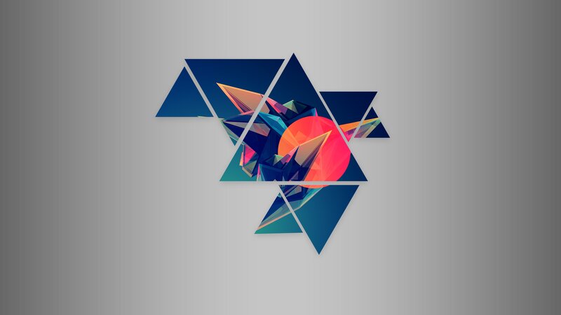 Geometric Abstract Design — Blue, Calm