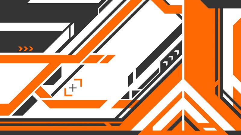 Geometric Abstract Design — Orange, Dynamic
