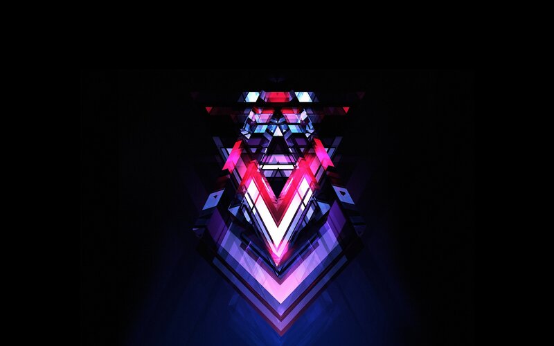 Geometric Abstract Design — Purple, Dramatic