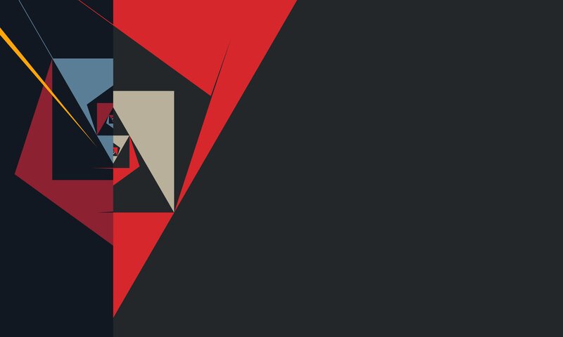 Geometric Abstract Design — Red
