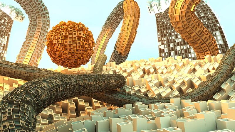 geometric abstract landscape