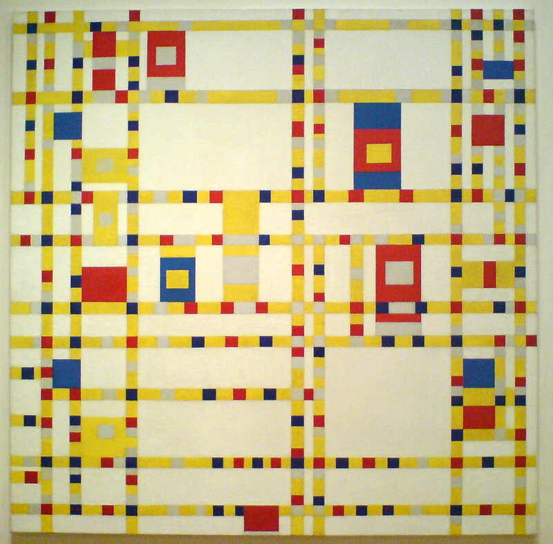 Geometric abstract painting