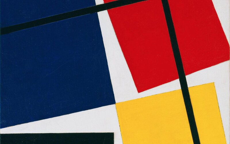 Geometric Abstract Painting — Blue