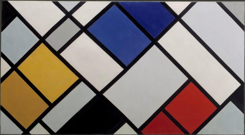 Geometric abstract painting