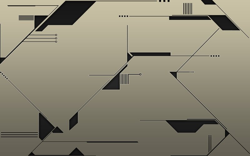 Geometric Abstract Pattern — Beige, Neutral, Lines, Shapes, Circles