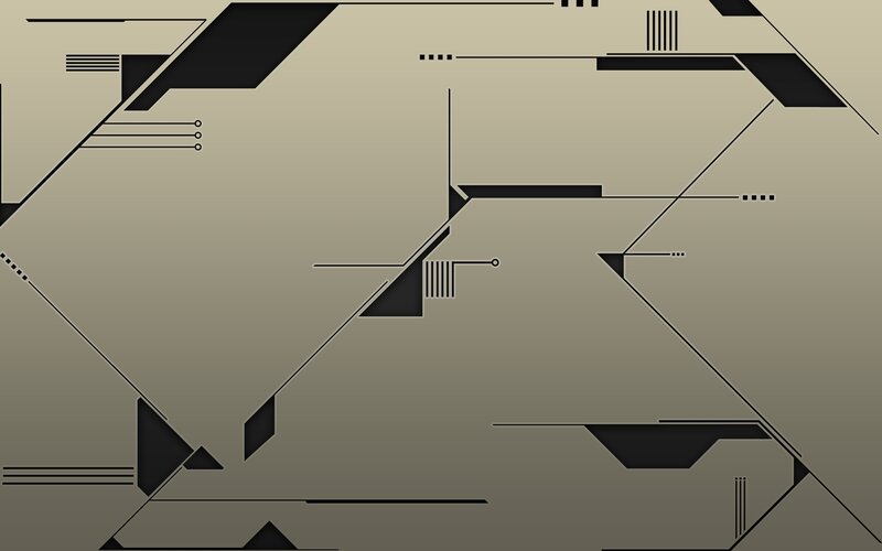 Geometric Abstract Pattern — Beige