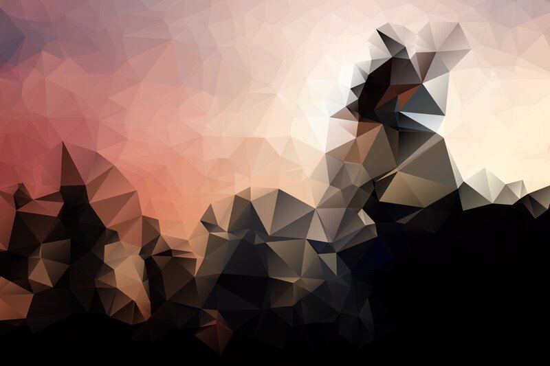 Geometric Abstract Pattern — Black, Dramatic