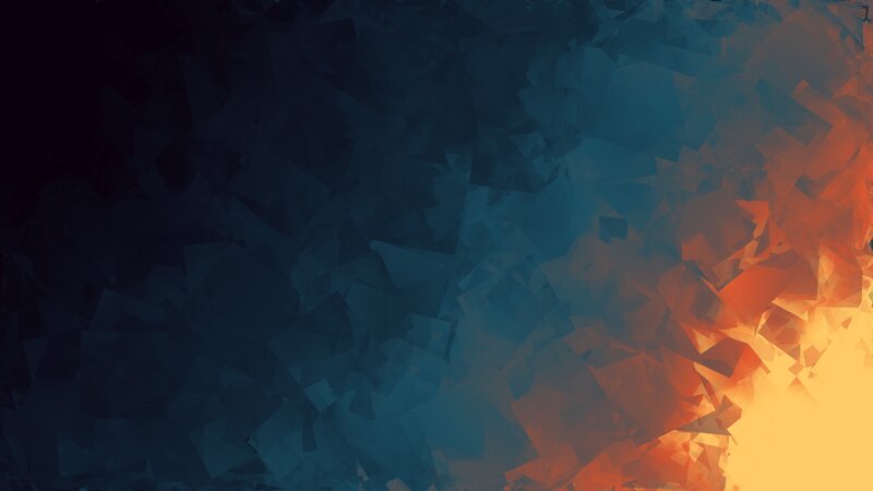 Geometric Abstract Pattern — Blue, Dramatic
