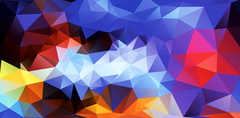 Geometric Abstract Pattern — Blue, Vibrant