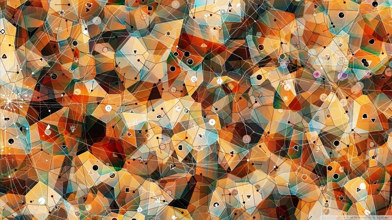 Geometric Abstract Pattern — Orange, Chaotic