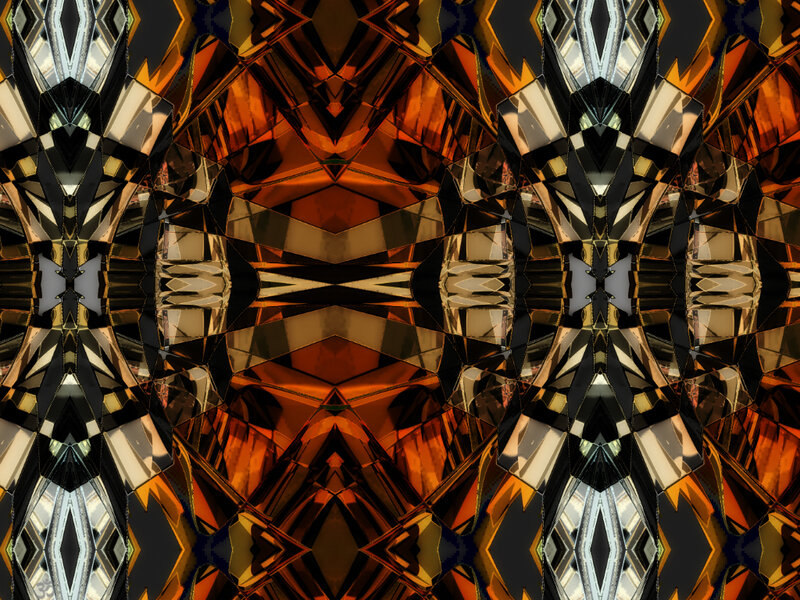 Geometric Abstract Pattern — Orange