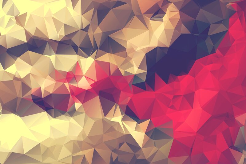 Geometric Abstract Pattern — Red