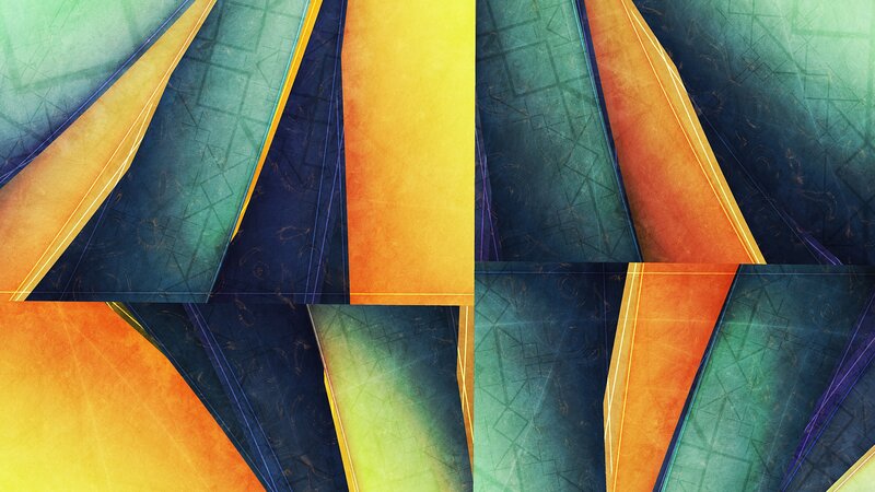 Geometric Abstract Pattern — Yellow