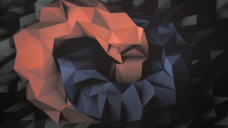 Geometric Abstract Shape — Orange