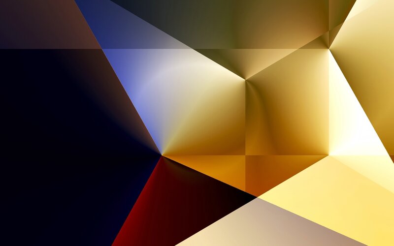 Geometric Abstract Shapes — Gold, Dramatic
