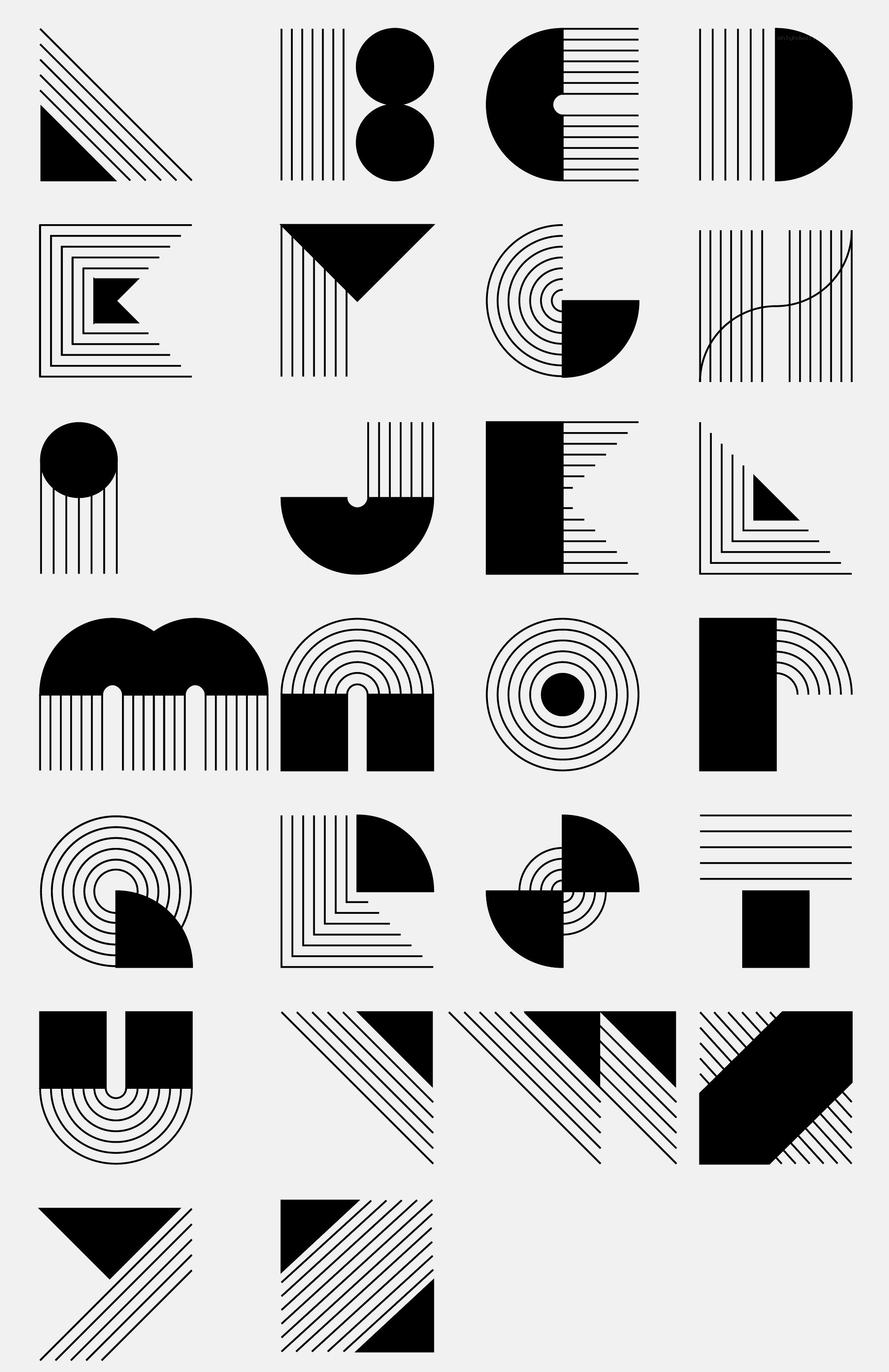 geometric alphabet design