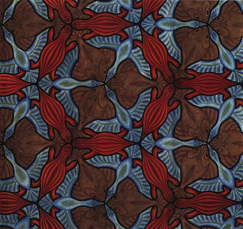 Geometric animal pattern artwork