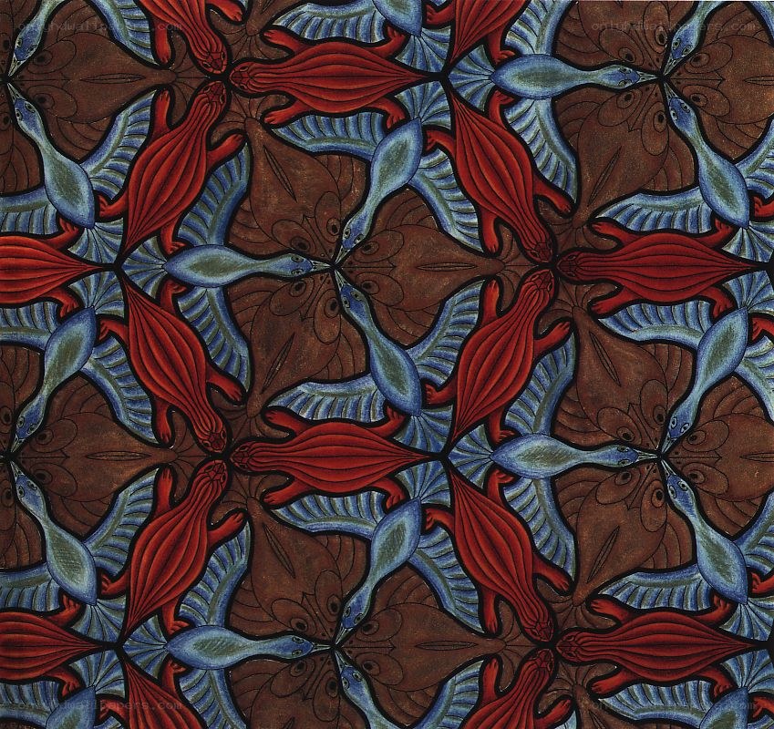 Geometric animal pattern artwork
