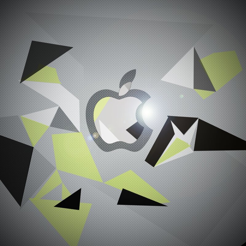 geometric apple logo design