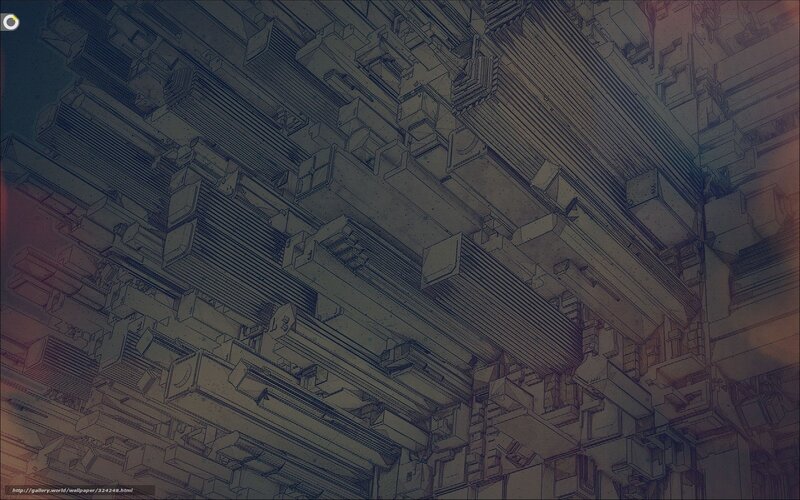Geometric Architectural Sketch — Gray