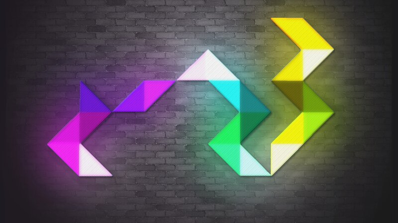 Geometric Arrow Pattern — Purple