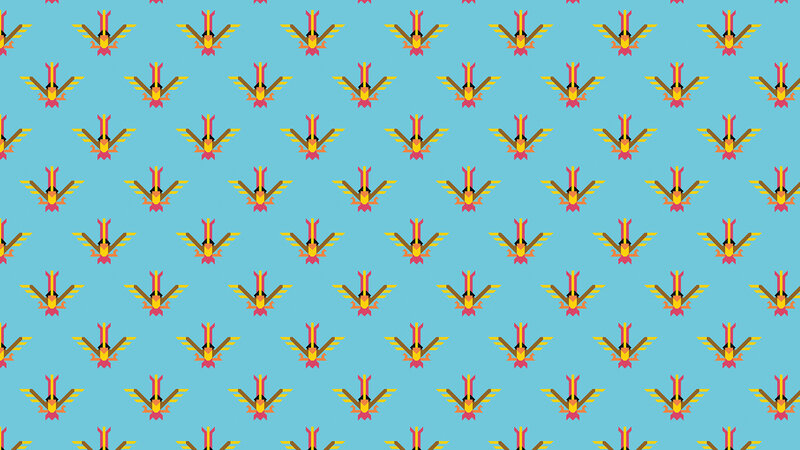 Geometric Bird Pattern