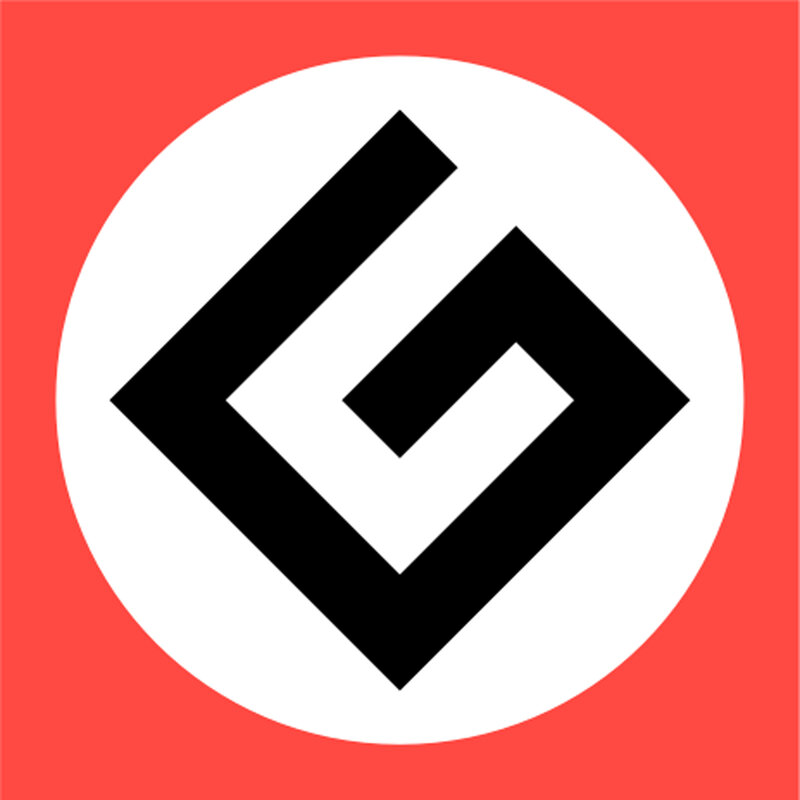 Geometric black and white logo