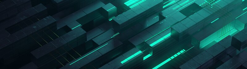 Geometric Blocks with Glowing Lines