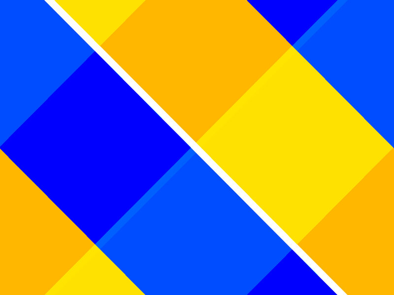 geometric blue and yellow pattern
