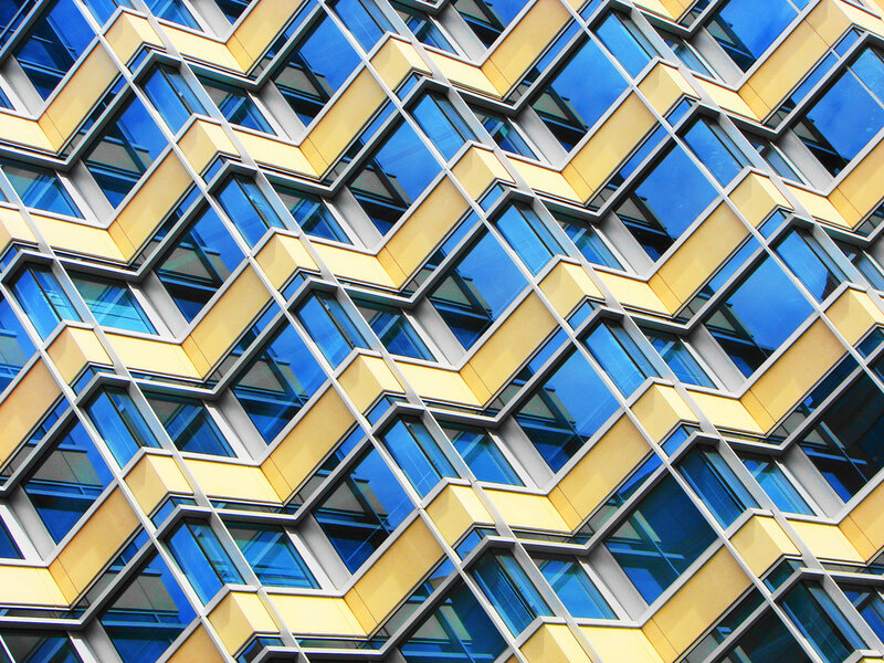 Geometric building facade