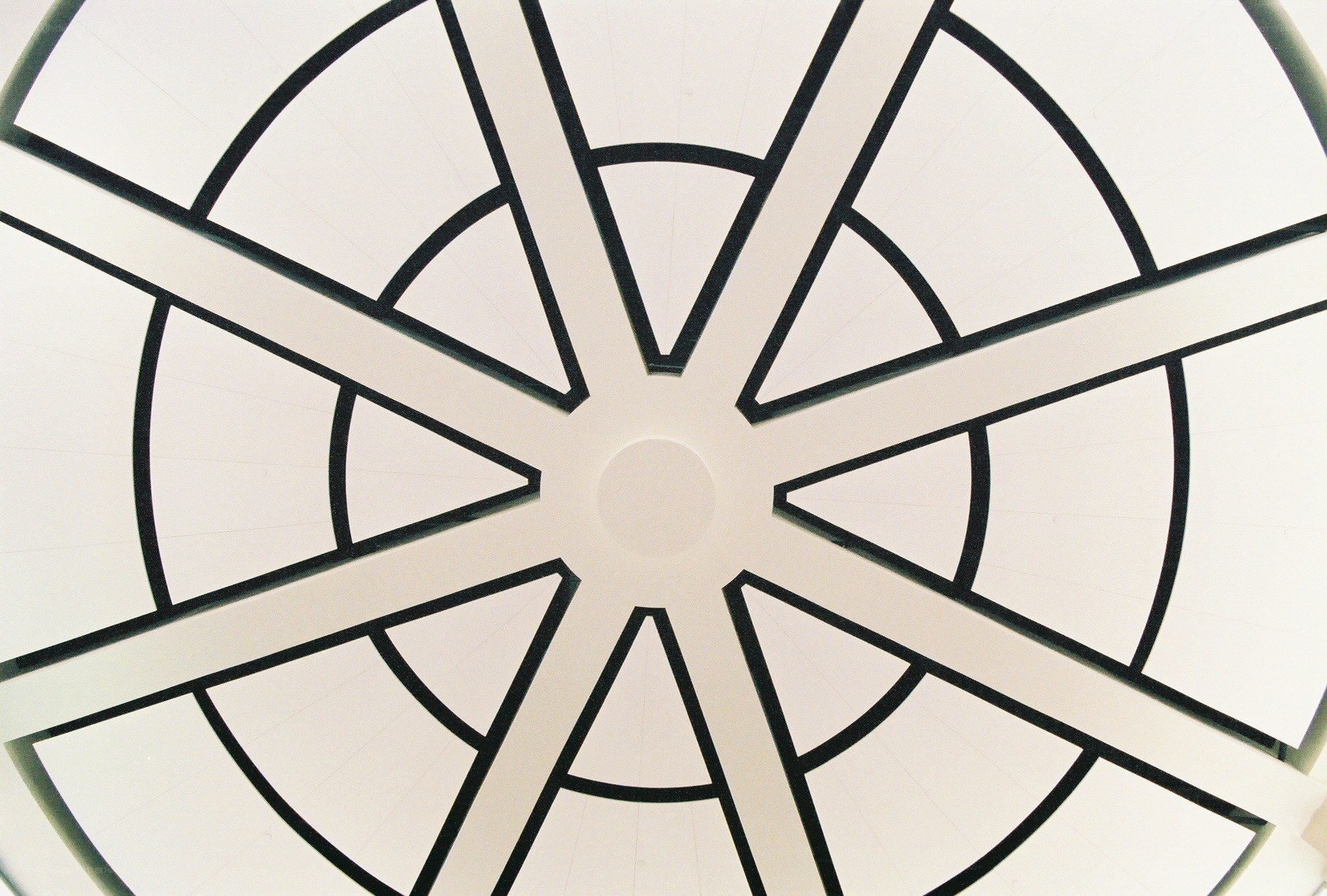 geometric ceiling pattern
