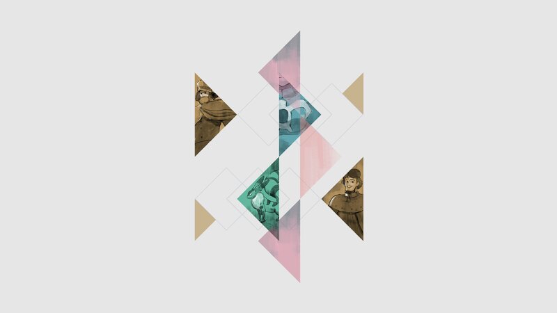 Geometric Character Collage